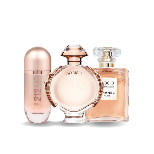 KIT: 212 VIP ROSÉ, OLYMPÉA, COCO MADEMOISELLE