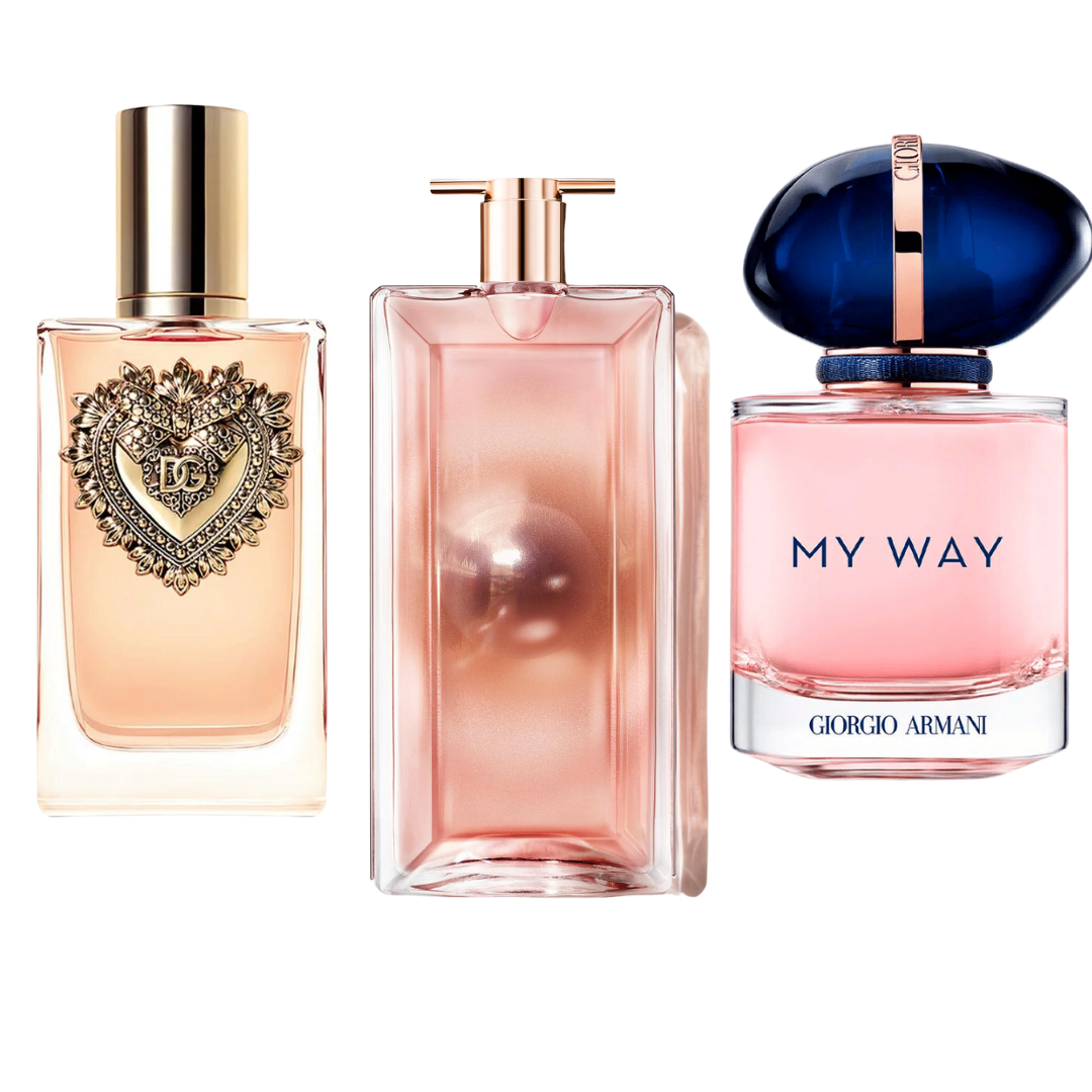 DOLCE & GABBANA DEVOTION, MY WAY GIORGIO ARMANI, LANCÔME IDÔLE